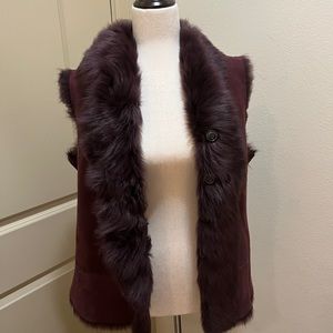 Ugg Renee Toscana Shearling Burgundy Vest